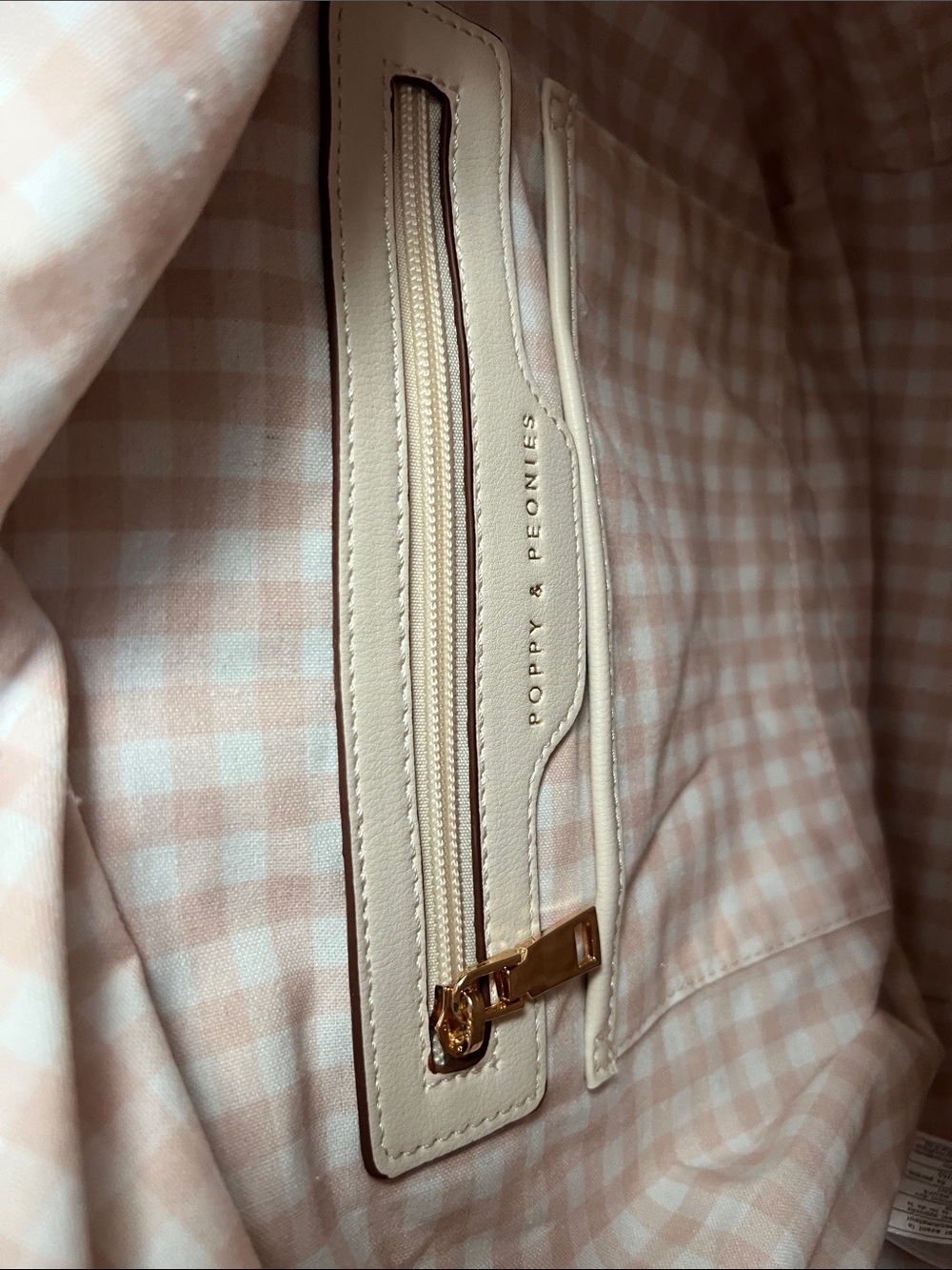 Poppy & Peonies straw tote with wrapped handles - Picture 5 of 13